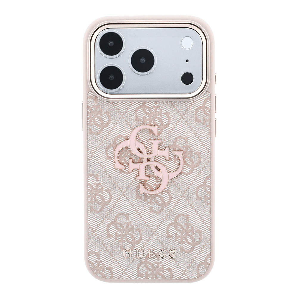 Case for Apple iPhone 18 Pro / 17 Pro, Guess, 4G Big Resin Logo, Pink