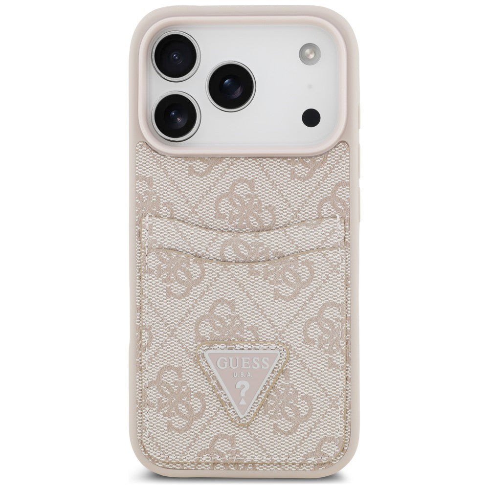 Hülle für Apple iPhone 18 Pro Max / 17 Pro Max, Guess, 4G Double Card Triangle, Rosa