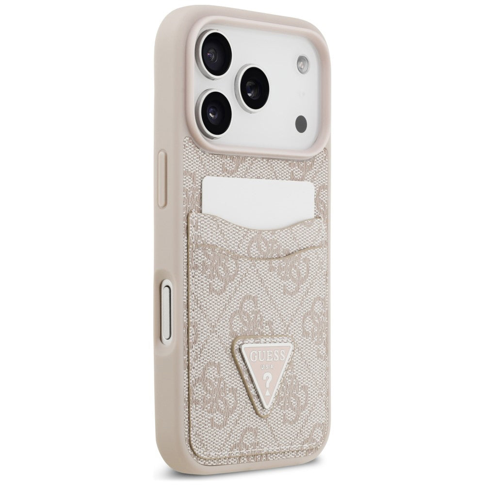 Hülle für Apple iPhone 18 Pro Max / 17 Pro Max, Guess, 4G Double Card Triangle, Rosa
