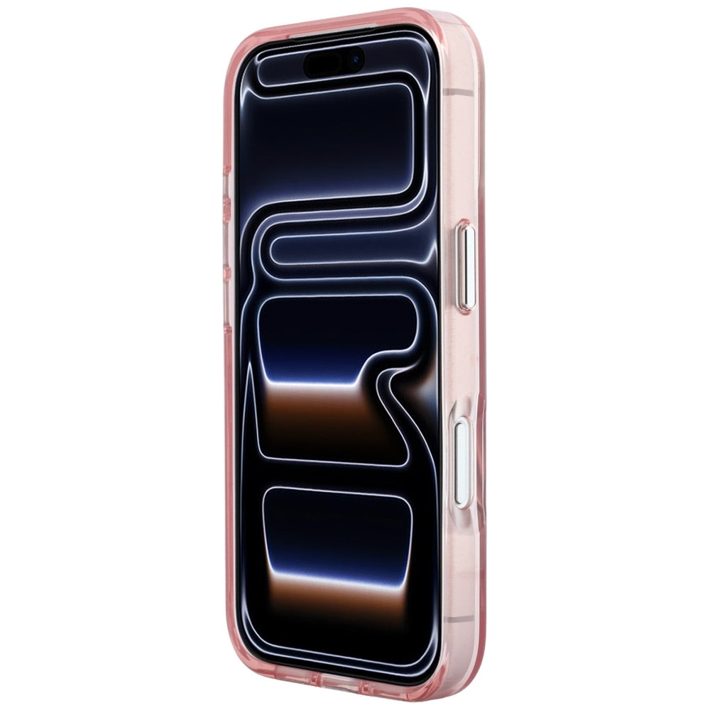 Hülle für Apple iPhone 18 Pro Max / 17 Pro Max, Karl Lagerfeld, IML Big Signature Resin Logo Metallrahmen, Rosa