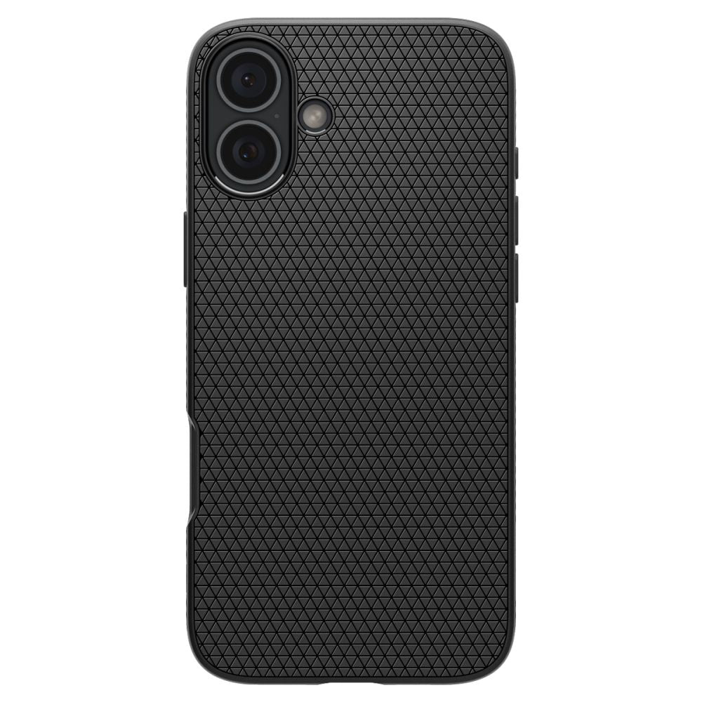 Hülle für Apple iPhone 16, Spigen, Liquid Air, Mattschwarz ACS08194