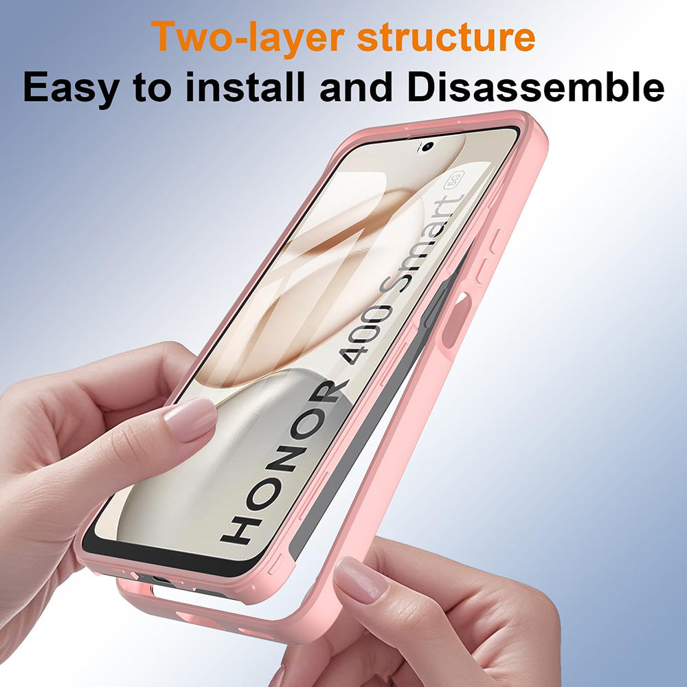 Hülle für Honor 400 Smart 4G / X7d 4G / 400 Smart 5G, Techsuit, ColorVerse 360, Rosa