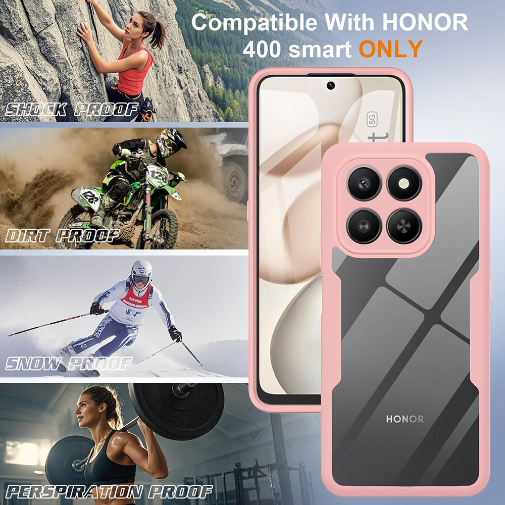 Hülle für Honor 400 Smart 4G / X7d 4G / 400 Smart 5G, Techsuit, ColorVerse 360, Rosa