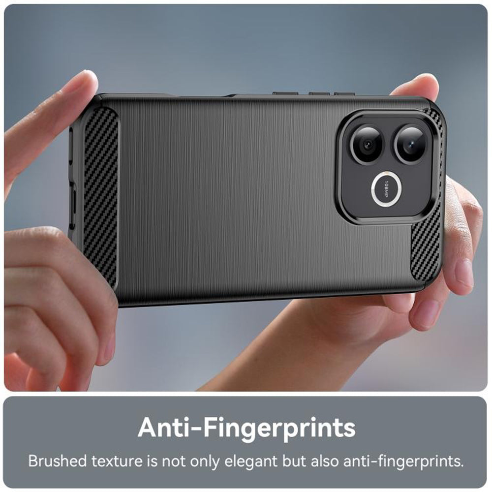 Hülle für Honor 600 Lite, Techsuit, Carbon, Schwarz