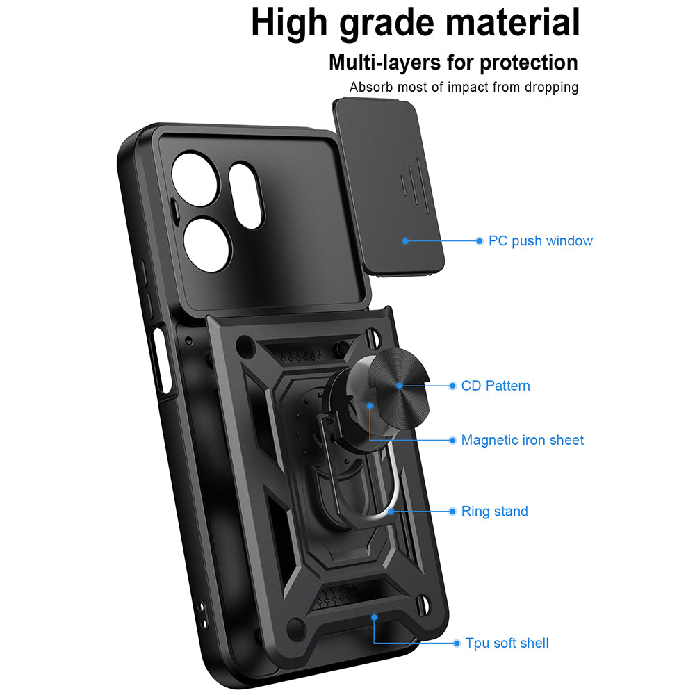 Hülle für Honor 600 Smart, Techsuit, CamShield, Grün