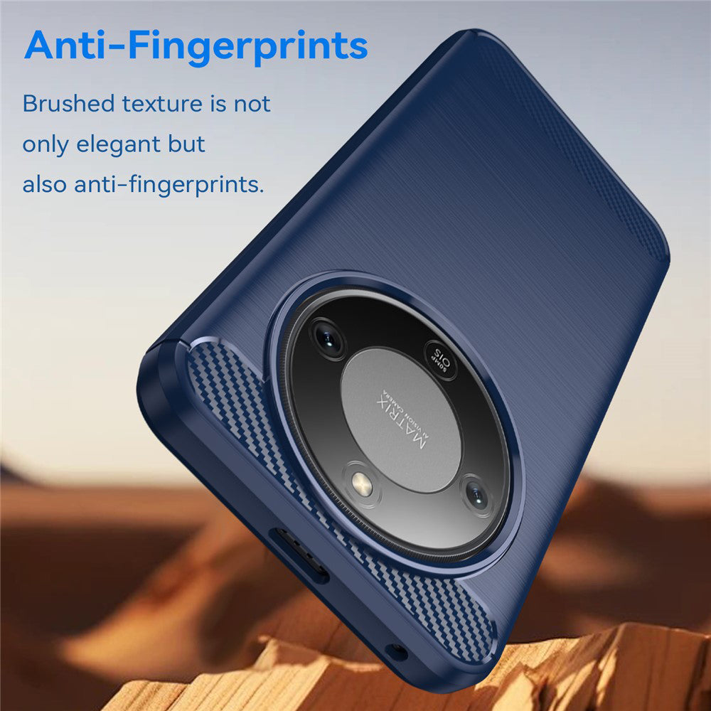 Hülle für Honor Magic8 Lite, Techsuit, Carbon, Blau