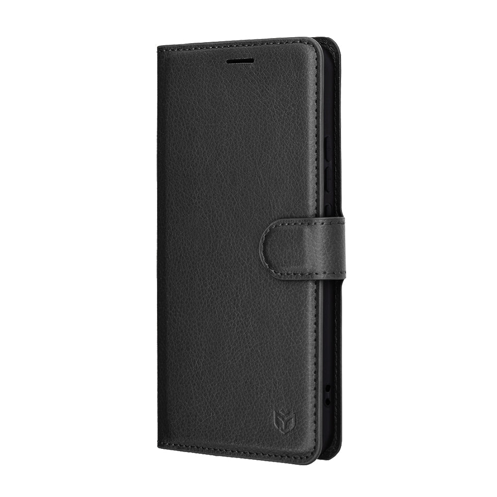 Hülle für Honor Magic8 Lite, Techsuit, Leather Folio, Schwarz