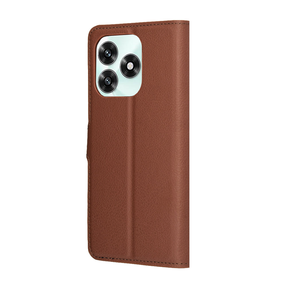 Hülle für Honor X5c Plus, Techsuit, Leder Folio, Braun