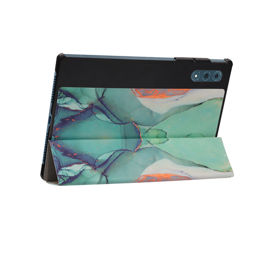 Hülle für Lenovo Yoga Tab Plus, Techsuit, FoldPro Green Time, Mehrfarbig