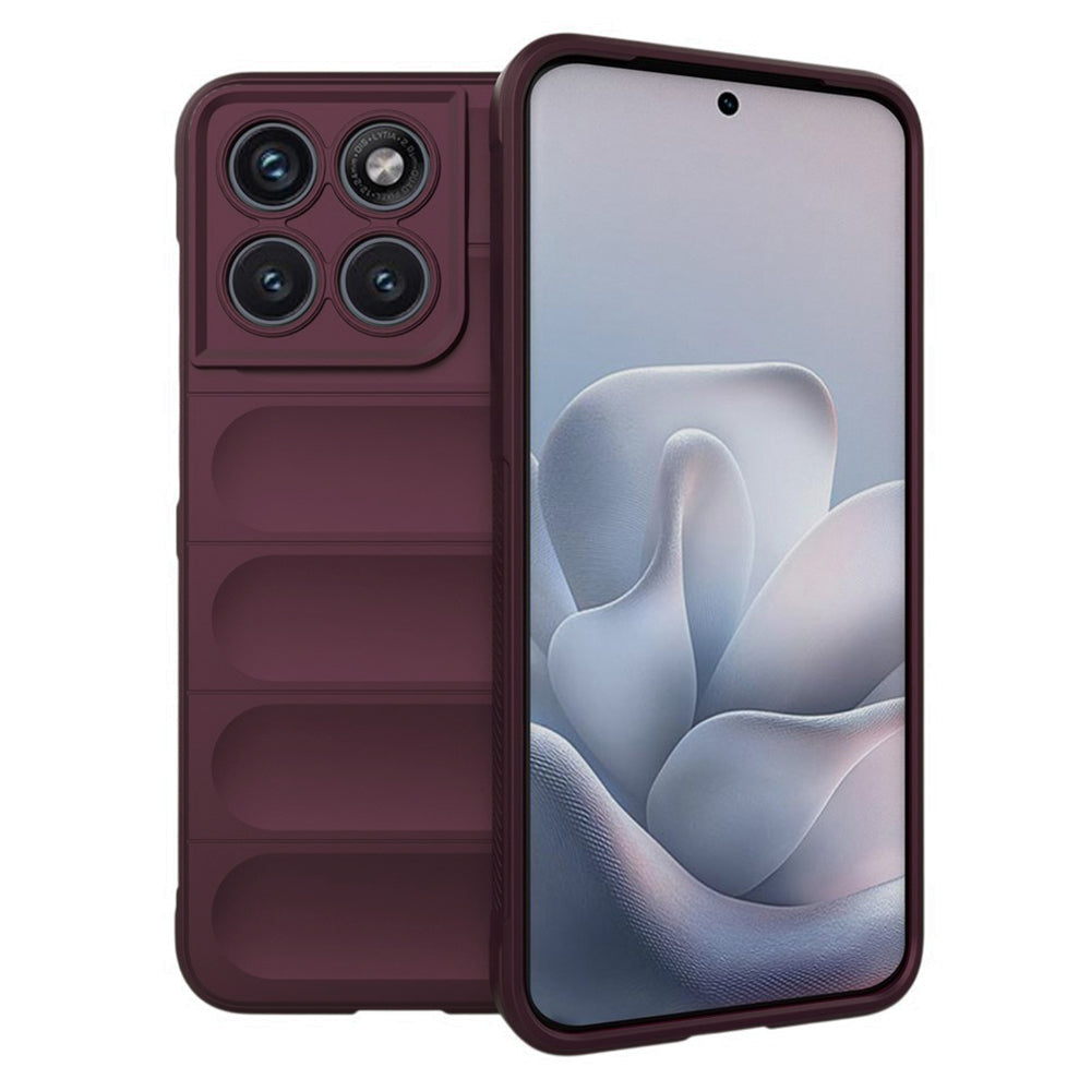 Hülle für Motorola Edge 70 Fusion, Techsuit, Magic Shield, Weinrot