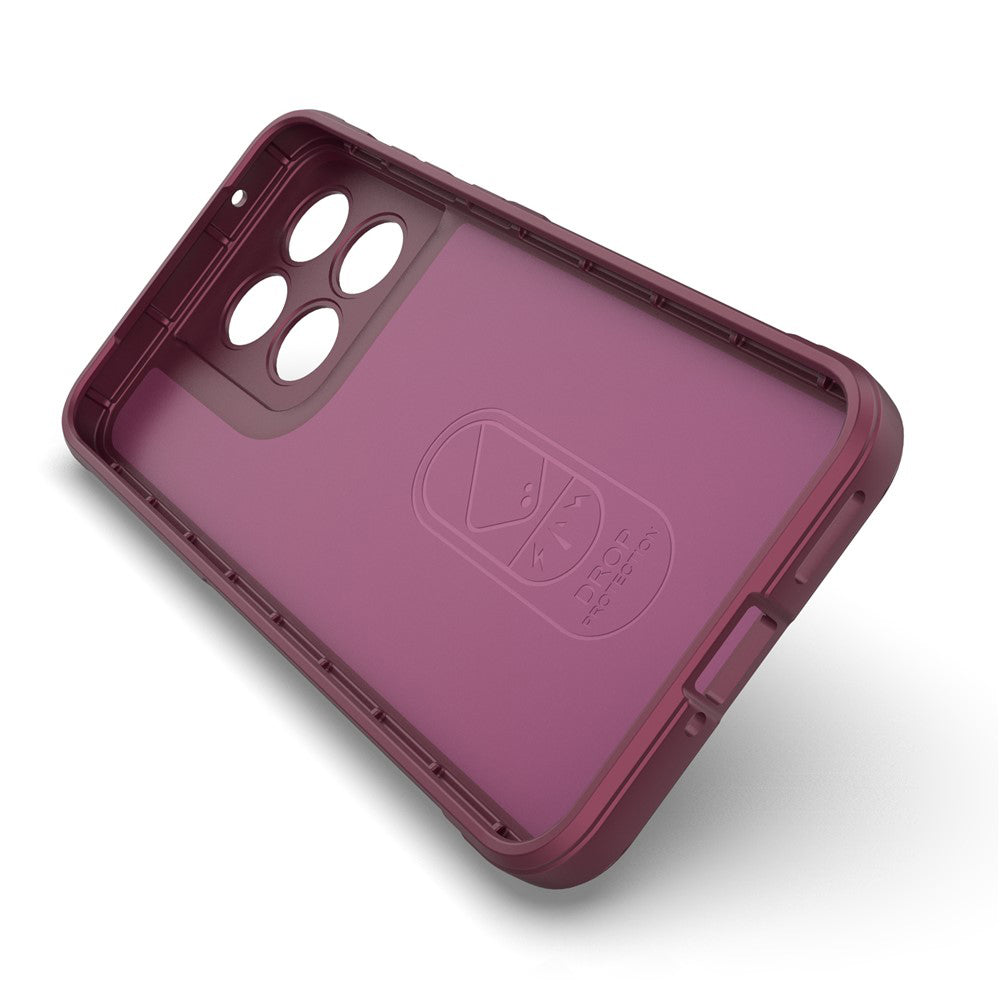 Hülle für Motorola Edge 70 Fusion, Techsuit, Magic Shield, Weinrot