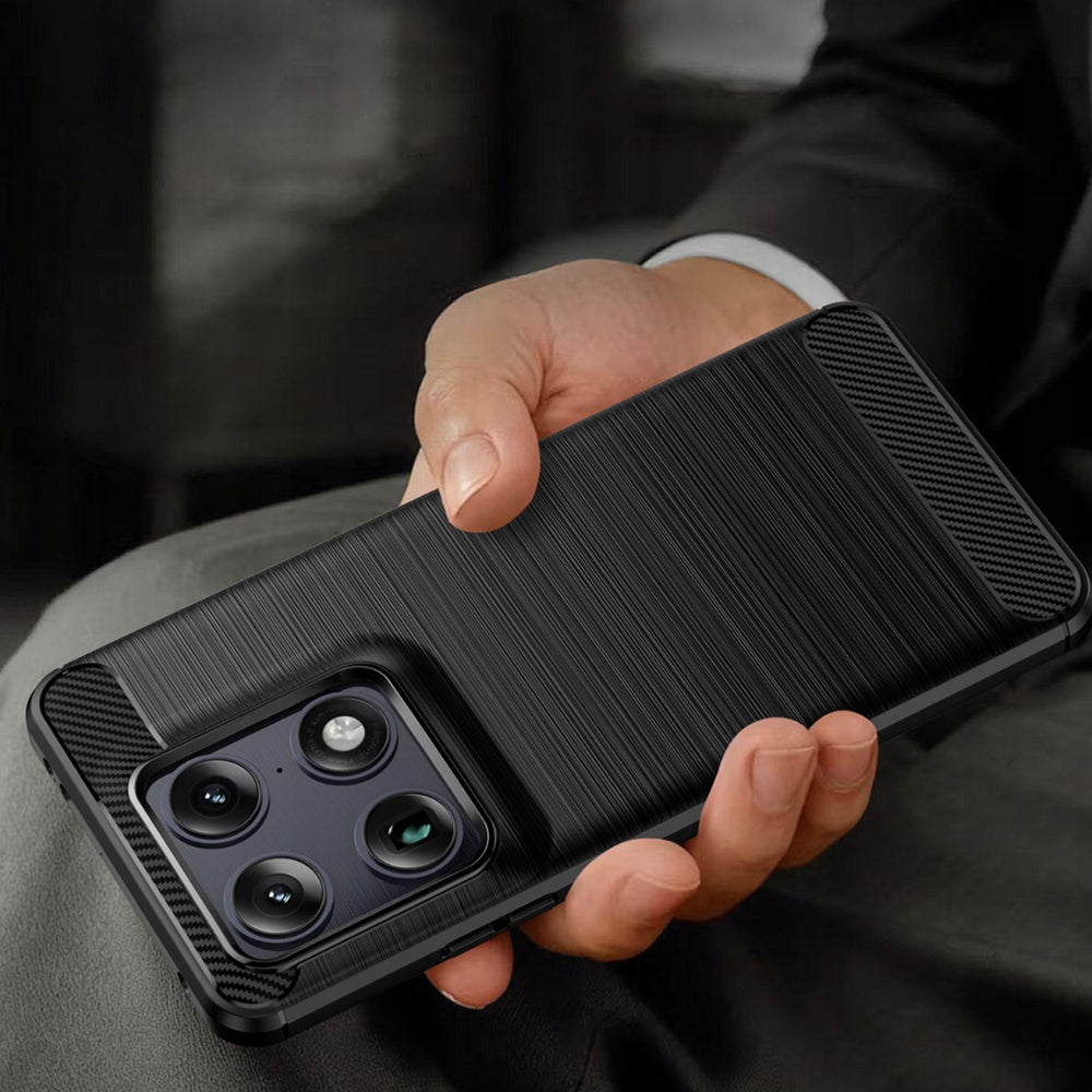 Hülle für Motorola Edge 70 Ultra / Signature, Techsuit, Carbon, Schwarz