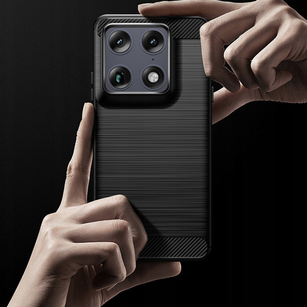 Hülle für Motorola Edge 70 Ultra / Signature, Techsuit, Carbon, Schwarz