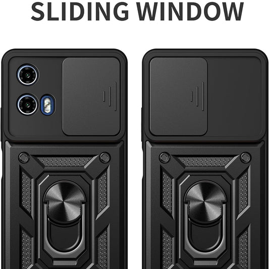 Hülle für Motorola Moto G67 Power / G57 Power, Techsuit, CamShield, Schwarz