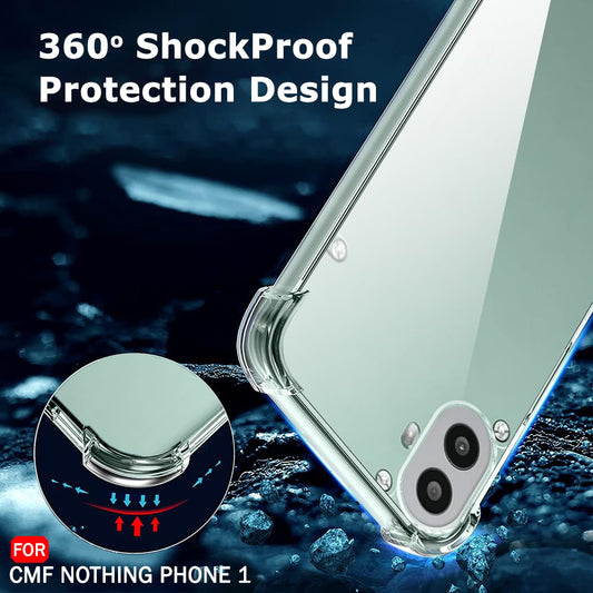 Hülle für Nothing CMF Phone 2 Pro, Techsuit, stoßfest klar, transparent