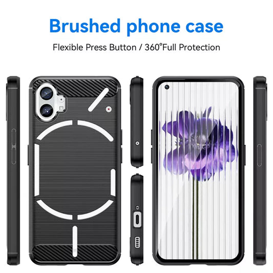 Hülle für Nothing Phone (1), Techsuit, Carbon, Schwarz