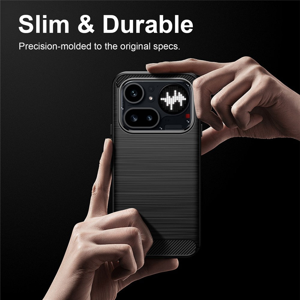 Hülle für Nothing Phone (4a) Pro, Techsuit, Carbon, Schwarz