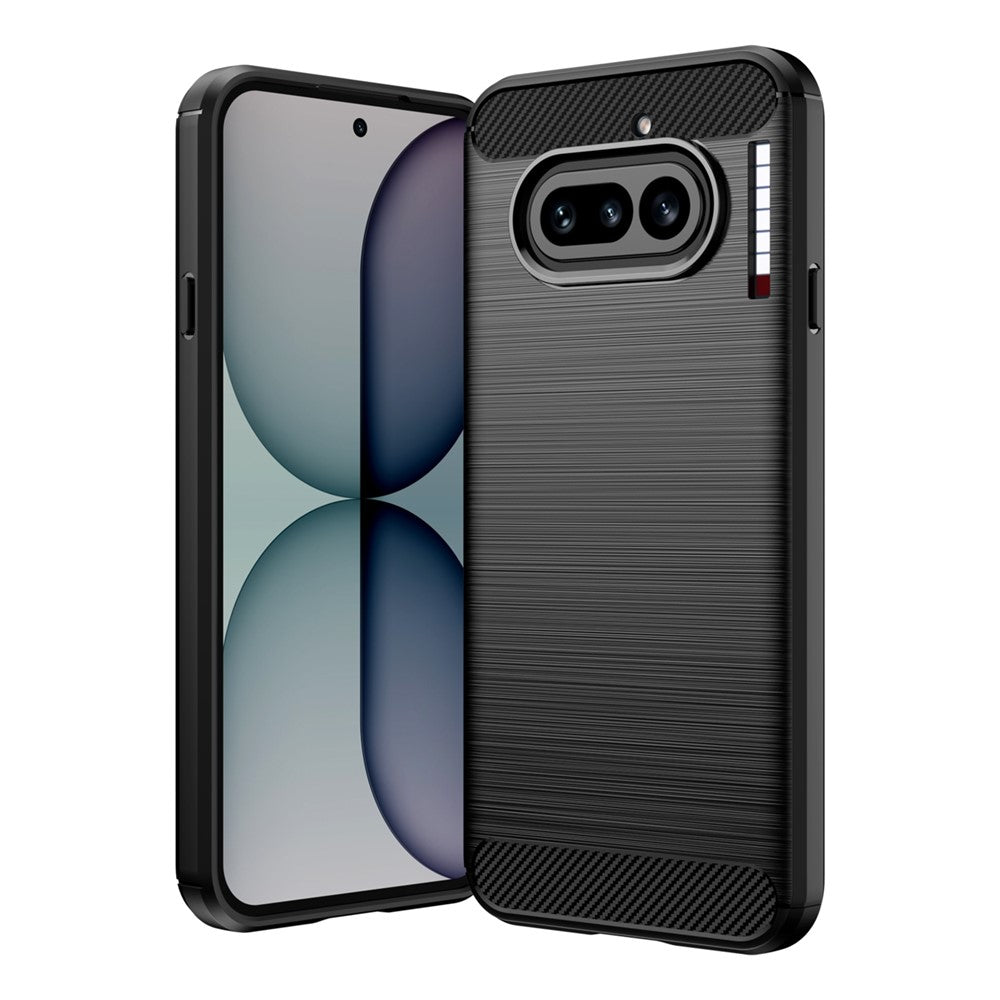 Hülle für Nothing Phone (4a), Techsuit, Carbon, Schwarz