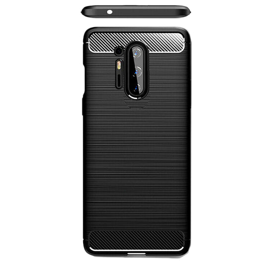 Hülle für OnePlus 8 Pro, Techsuit, Carbon, Schwarz
