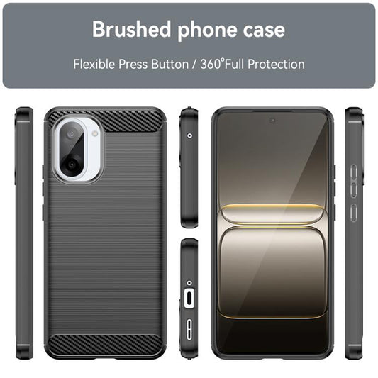 Hülle für OnePlus Nord CE5, Techsuit, Carbon, Schwarz