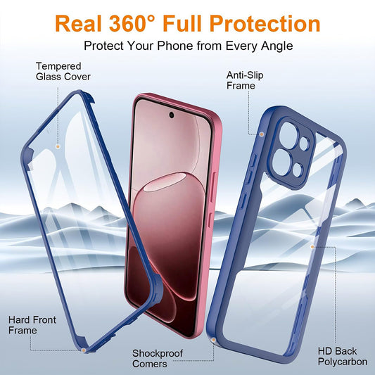 Case for Oppo A6 Pro 5G / A6 Pro 4G, Techsuit, ColorVerse 360, Blue