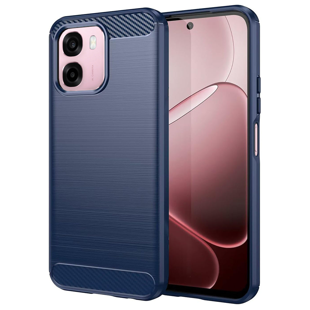 Hülle für Oppo A6k 4G / A6x 4G / A6x / A6 4G, Techsuit, Carbon, Blau