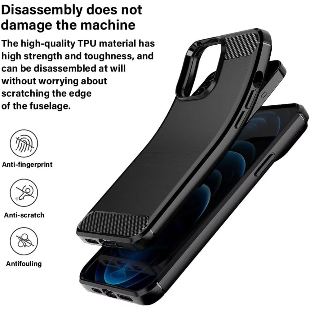 Hülle für Oppo A6k 4G / A6x 4G / A6x / A6 4G, Techsuit, Carbon, Blau
