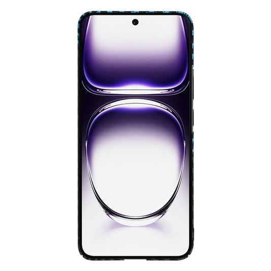 Hülle für Oppo Reno12, Techsuit, Carbonite FiberShell, Schwarz Blau