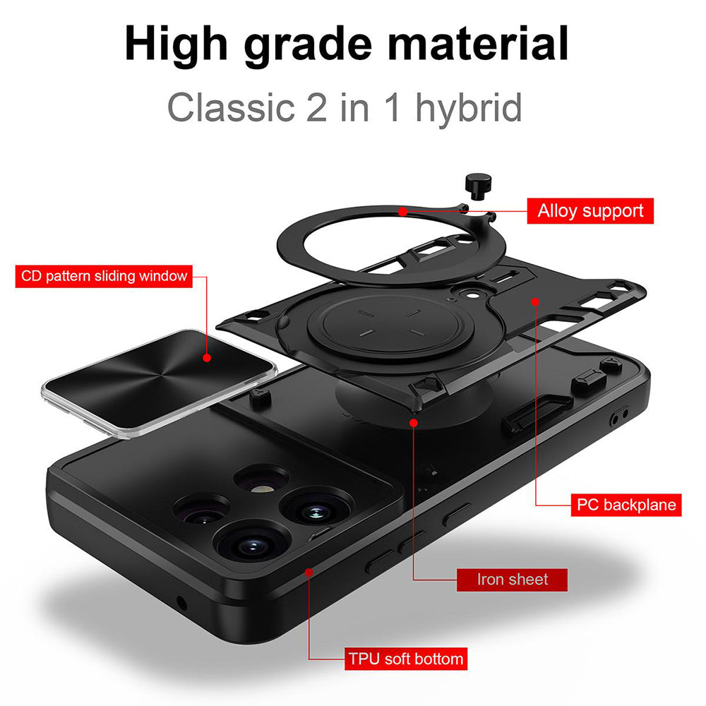 Hülle für Oppo Reno16 F / Reno16 FS, Techsuit, CamGuard Pro, Rot