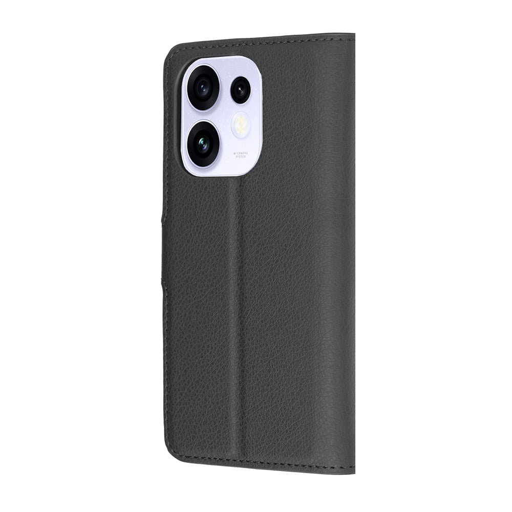 Case for Oppo Reno16 / Reno16 Pro, Techsuit, Leather Folio, Black