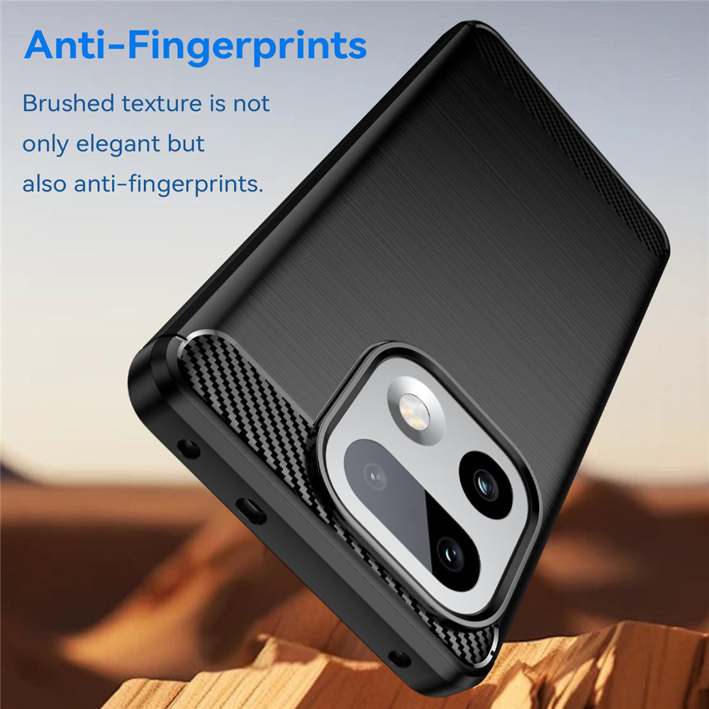 Hülle für Realme 16 Pro+, Techsuit, Carbon, Schwarz