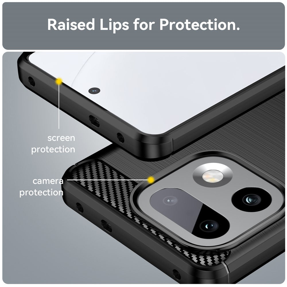 Hülle für Realme 16 Pro+, Techsuit, Carbon, Schwarz