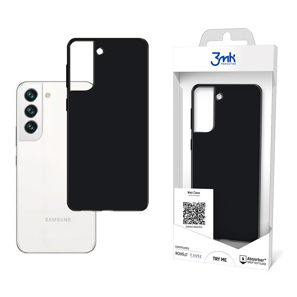 Gehäuse für Samsung Galaxy S22 5G S901, 3MK, Matt, Schwarz