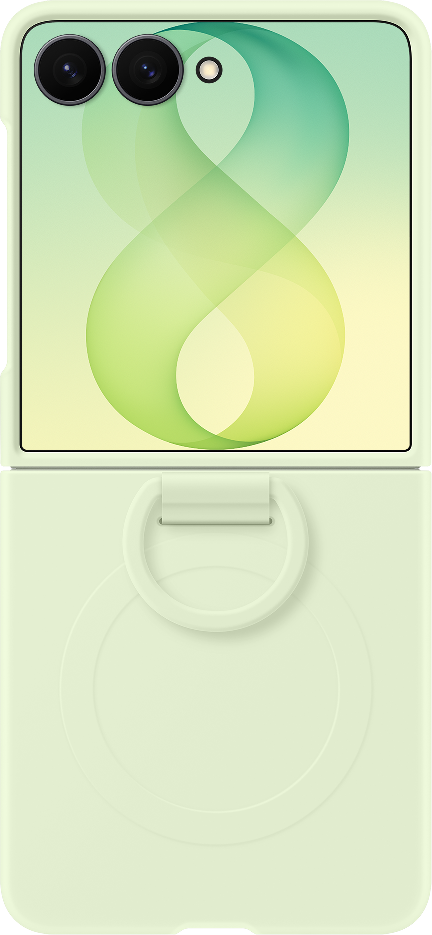 Hülle für Samsung Galaxy Z Flip8 F776, Silikonring Magnet, Grün EF-EF776CGEGWW