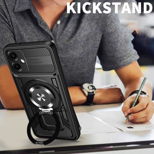 Hülle für Samsung Galaxy A07 4G A075, Techsuit, RuggedCam, Schwarz