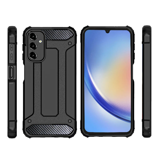 Hülle für Samsung Galaxy A15 5G A156 / A15 A155, Techsuit, Hybrid Armor, Schwarz
