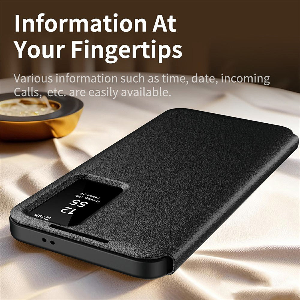 Hülle für Samsung Galaxy A57 5G, Techsuit, SmartView, Schwarz
