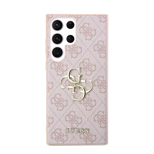 Hülle für Samsung Galaxy S23 Ultra S918, Guess, 4G Big Logo, Rosa