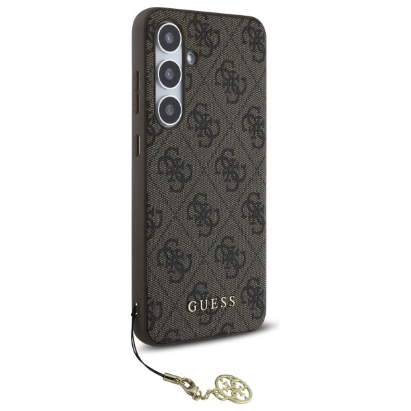 Case for Samsung Galaxy S24 FE S721, Guess, 4G Charm, Brown