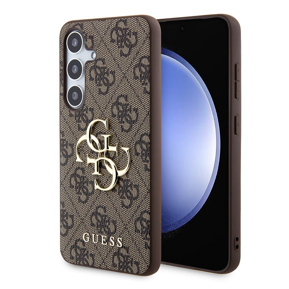 Hülle für Samsung Galaxy S24+ S926, Guess, 4G Big Logo, Braun