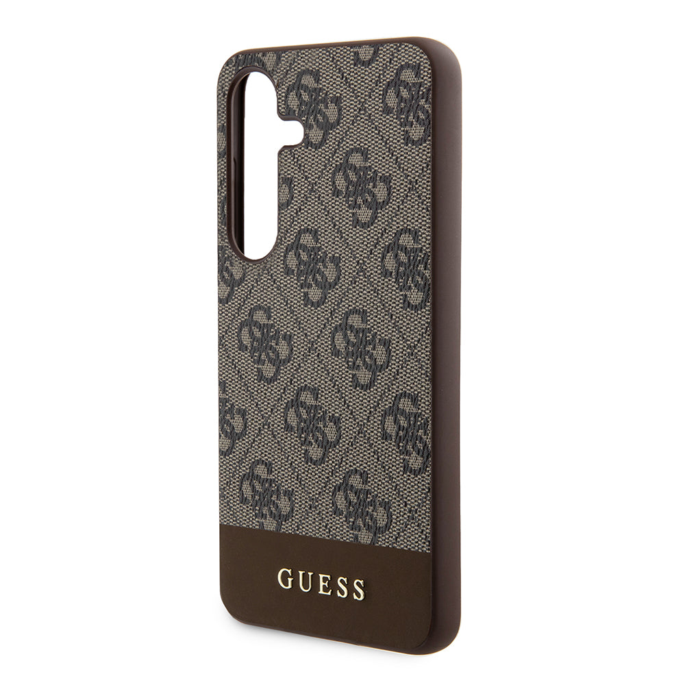Hülle für Samsung Galaxy S24+ S926, Guess, 4G Stripe, Braun
