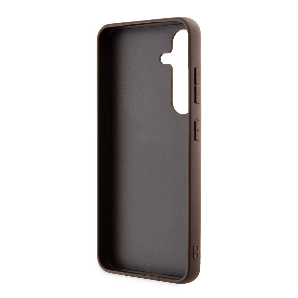 Hülle für Samsung Galaxy S24+ S926, Guess, 4G Stripe, Braun