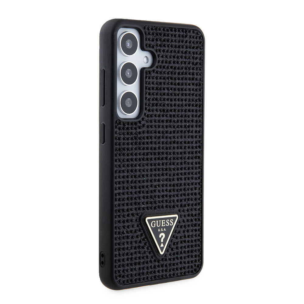 Hülle für Samsung Galaxy S24+ S926, Guess, Rhinestone Triangle Logo, Schwarz