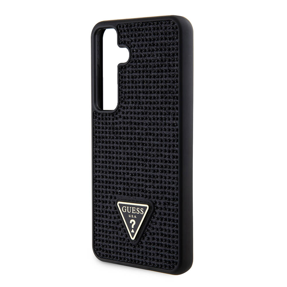 Hülle für Samsung Galaxy S24+ S926, Guess, Rhinestone Triangle Logo, Schwarz