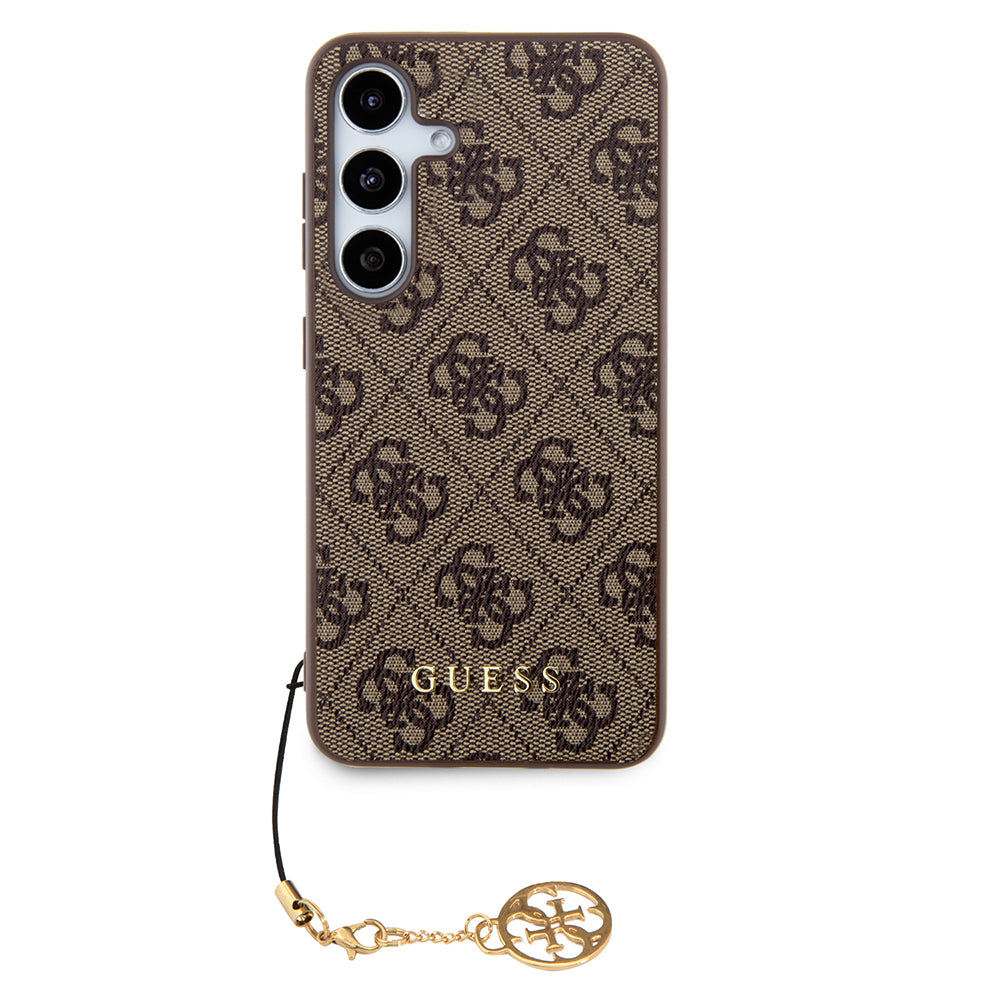 Hülle für Samsung Galaxy S24 S921, Guess, 4G Charm, Braun