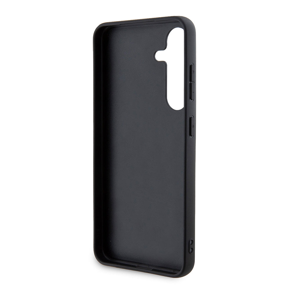 Case for Samsung Galaxy S24 S921, Karl Lagerfeld, Saffiano Karl & Choupette Metal, Black