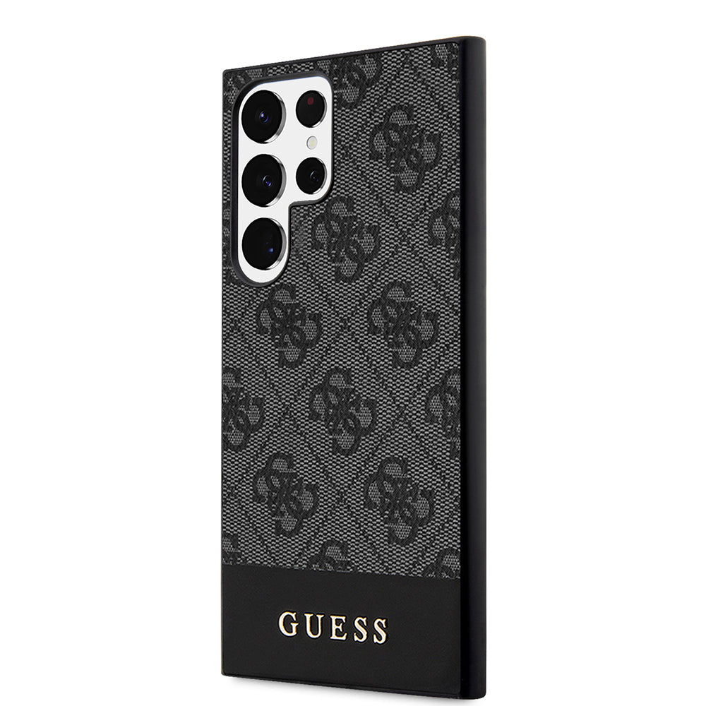 Hülle für Samsung Galaxy S24 Ultra S928, Guess, 4G Stripe, Schwarz