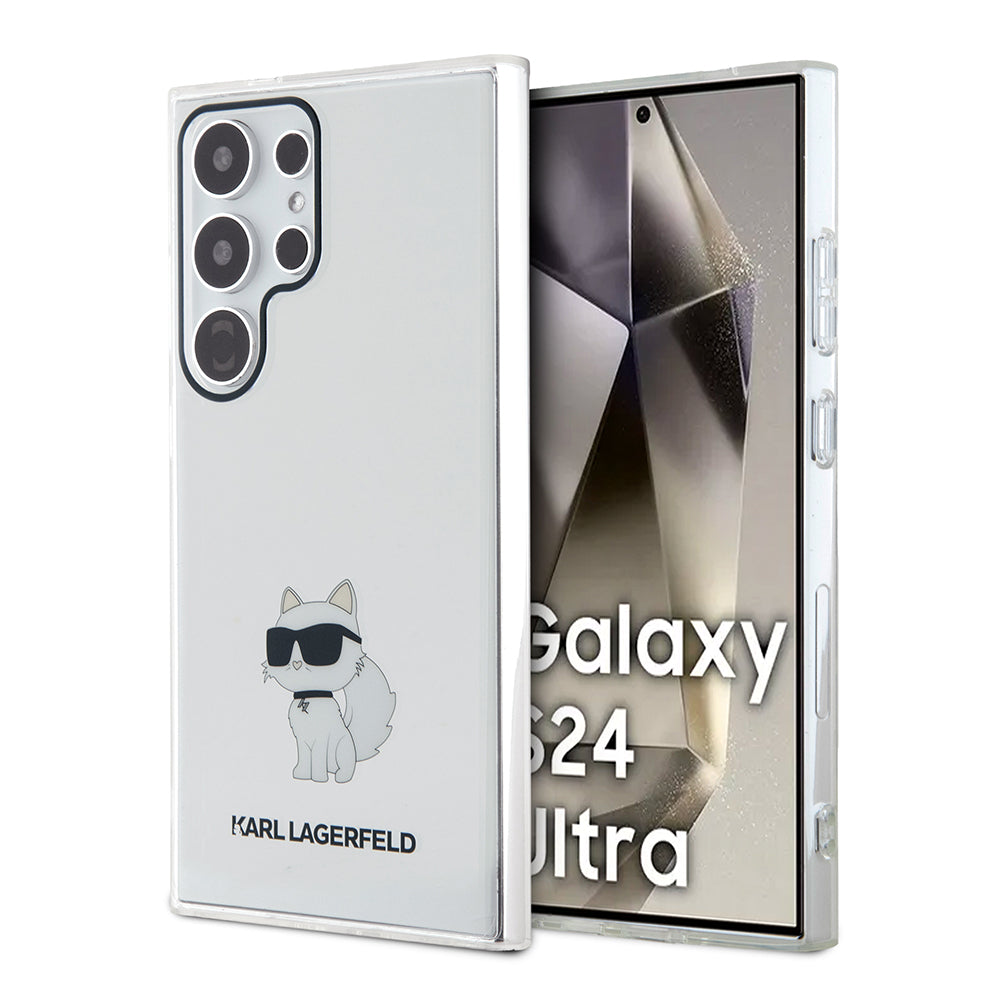 Hülle für Samsung Galaxy S24 Ultra S928, Karl Lagerfeld, IML Luxury Choupette, Transparent