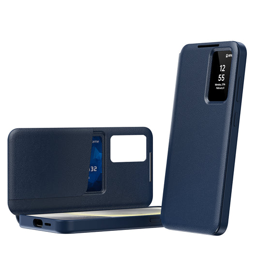 Hülle für Samsung Galaxy S25 FE, Techsuit, SmartView, Blau