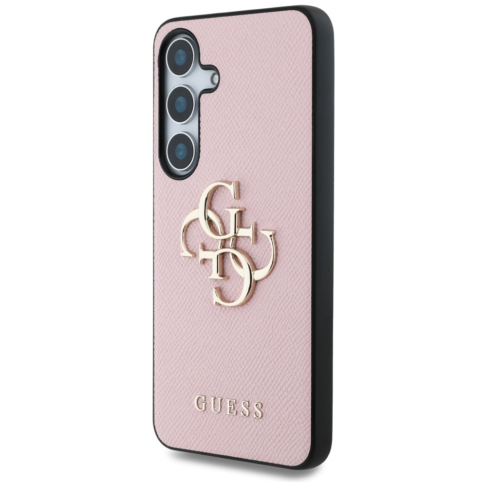Hülle für Samsung Galaxy S25+ S936, Guess, 4G Grained Big and Classic Logo, Rosa